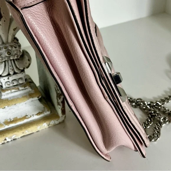 Rebecca Minkoff Love Crossbody Blush Pink Quilted Leather Feminine Quiet Luxury - Picture 11 of 15